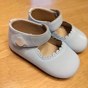 Elephantito Pale Blue Soft Sole Baby Shoes, Size 3